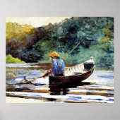 Poster Garçon pêche, œuvre d'art de Winslow Homer (Devant)