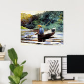 Poster Garçon pêche, œuvre d'art de Winslow Homer (Bureau à domicile)