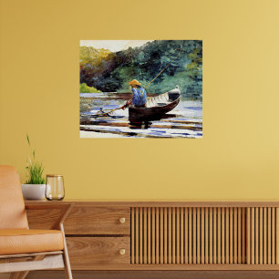 Poster Garçon pêche, œuvre d'art de Winslow Homer