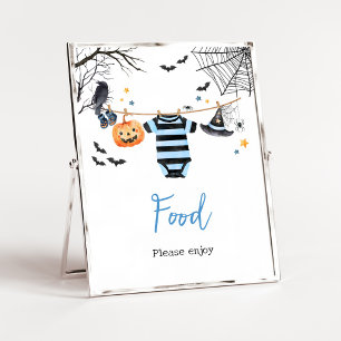 Poster Garçon Petit Boo Halloween Baby Shower Panneau de 