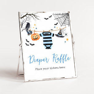 Poster Garçon Petit Boo Halloween Panier Cadeau Signe de
