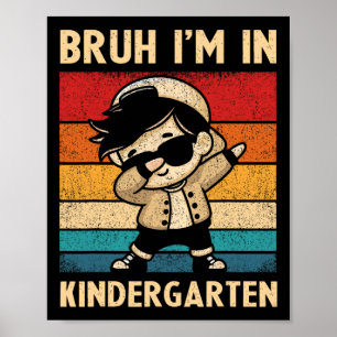 Poster Garçon qui fait du dabbing Bruh je suis en materne