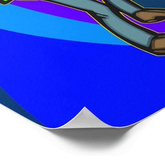 Poster Garçon Qui Prend Un Poisson (Coin)