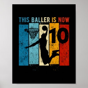 Poster Garçon squelette de 10 ans anniversaire 10 ans