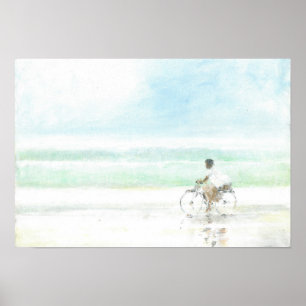 Poster Garçon sur la bicyclette