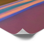 Poster Garçon sur la plage, regardant la lune (Coin)