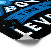 Poster Garçon Temps D'Augmenter Le Jeu Vidéo Anniversaire (Coin)