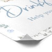 Poster Garçon Un Baby shower De Lapin Boissons (Coin)