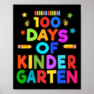 Poster Garçons 100 Jours De Maternelle Célébration Enfant