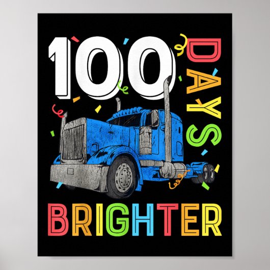 Poster Garçons 100 Jours Enseignants plus brillants 100e (Devant)