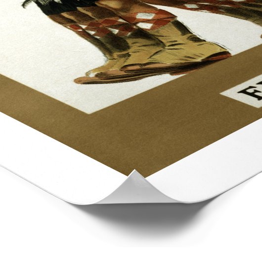 Poster Garçons alignés (blanc) (Coin)