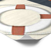 Poster Garçons Baby shower nautique (Coin)