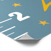 Poster Garçons Bleu Cute Jeu Graphique de croissance (Coin)