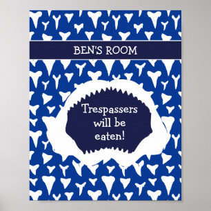 Poster Garçons Chambre Funny Requin Rester à l'écart