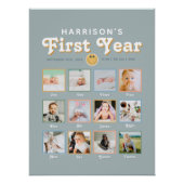 Poster Garçons Cool Dude Première année Anniversaire Phot (Devant)