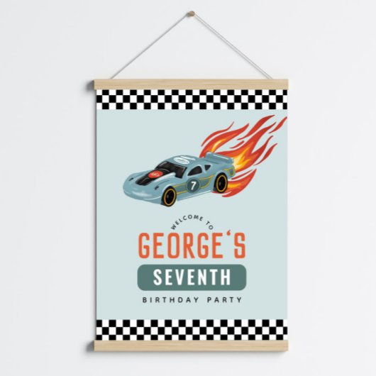 Poster Garçons Cool Racing Voiture Anniversaire de enfant