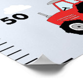 Poster Garçons Cute Blue Tracteur de voiture Transport Gr (Coin)