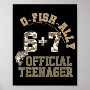 Poster garçons de 13 ans adolescent officiellement 13 ans