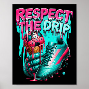 Poster Garçons de dégoulinade de foot Crème glacée Dégoul