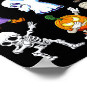 Poster Garçons de Halloween Dabbing Squelette Zombie Y Ci (Coin)