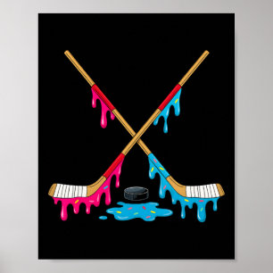 Poster Garçons de hockey sur glace à la glace Hockey sur