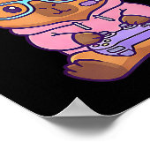Poster Garçons de jeu mignons kawaii capybara drôles (Coin)
