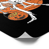 Poster Garçons Dinosaur Squelette T Rex Citrouille effray (Coin)