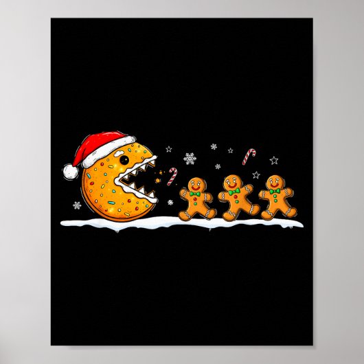 Poster Garçons drôles de fabrication de biscuits de Noël (Devant)