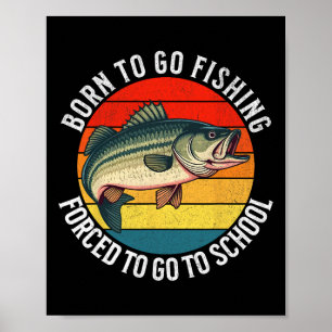 Poster Garçons drôles de pêche Enfants pêcheurs Garçons