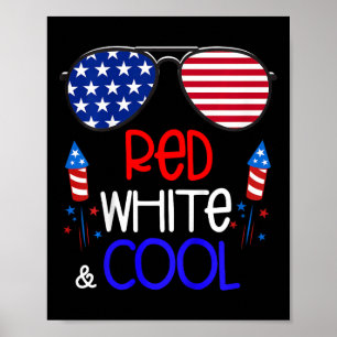 Poster Garçons Enfants 4 juillet Rouge Blanc Et Cool Sung