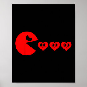 Poster Garçons Enfants Saint-Valentin Cœurs Manger Drôle