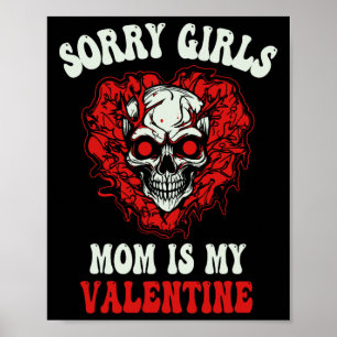 Poster Garçons Fantôme Rouge Crâne Cœur Désolé Filles Mam