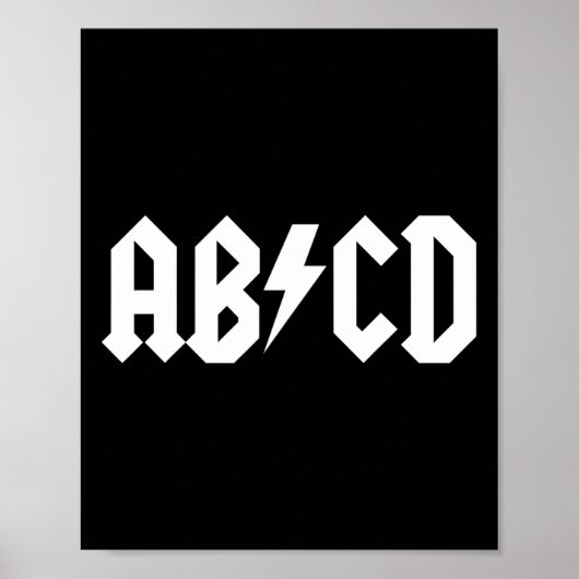 Poster Garçons Filles Enseignants ABCD Rock Graphic retou (Devant)