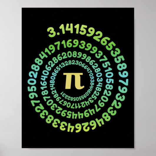 Poster Garçons Filles Pi Day Infinity Math Lover Geek Ner (Devant)