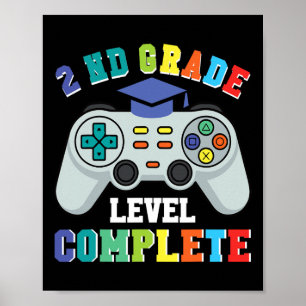 Poster Garçons gamers de 2e année – Niveau terminé Ck à l