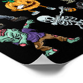 Poster Garçons Halloween Skeleton Jack-o'-lantern Zombie (Coin)