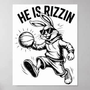 Poster Garçons Il Est Ressuscité Lapin Visage Lunettes De