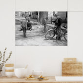 Poster Garçons Jouant des billes, Bois, Iowa, 1940 (Cuisine)