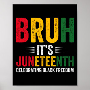Poster Garçons Junetten Tee Black Freedom Hommes Et Enfan