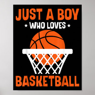 Poster Garçons Juste Un Garçon Qui Aime Basball Bball