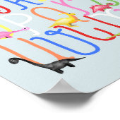 Poster Garçons Mignons Dinosaure De Pépinière ABC Alphabe (Coin)