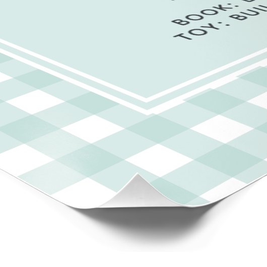 Poster Garçons Oie bleue Première année Anniversaire Jalo (Coin)