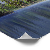 Poster Garçons pêchant du canot avec de la brume dans (Coin)