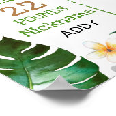 Poster Garçons Safari Animaux 1er anniversaire Jalon (Coin)