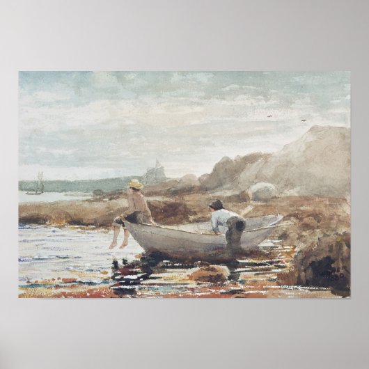 Poster Garçons sur la plage (Devant)