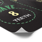 Poster Garçons T-Rex Dinosaur 16x20 Modèle 1er anniversai (Coin)