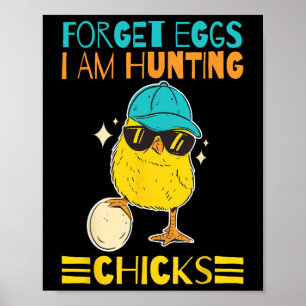 Poster Garçons Vêtements de Pâques Oubliez les oeufs Je c