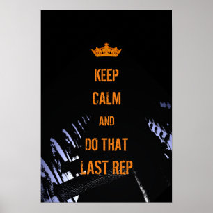 Poster Garde calme couverture drôle fitness inspiré