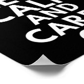 Poster Garde Calme Et Continue Citation Motivation Drôle (Coin)