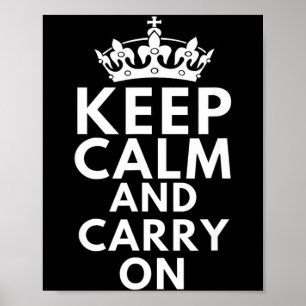 Poster Garde Calme Et Continue Citation Motivation Drôle